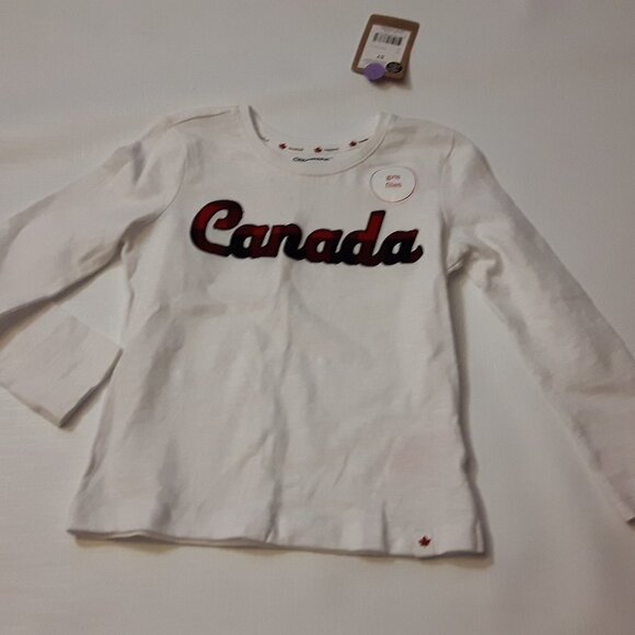 Cute Girls Canada Long Sleeve Shirt 5T NWT - Picture 1 of 3